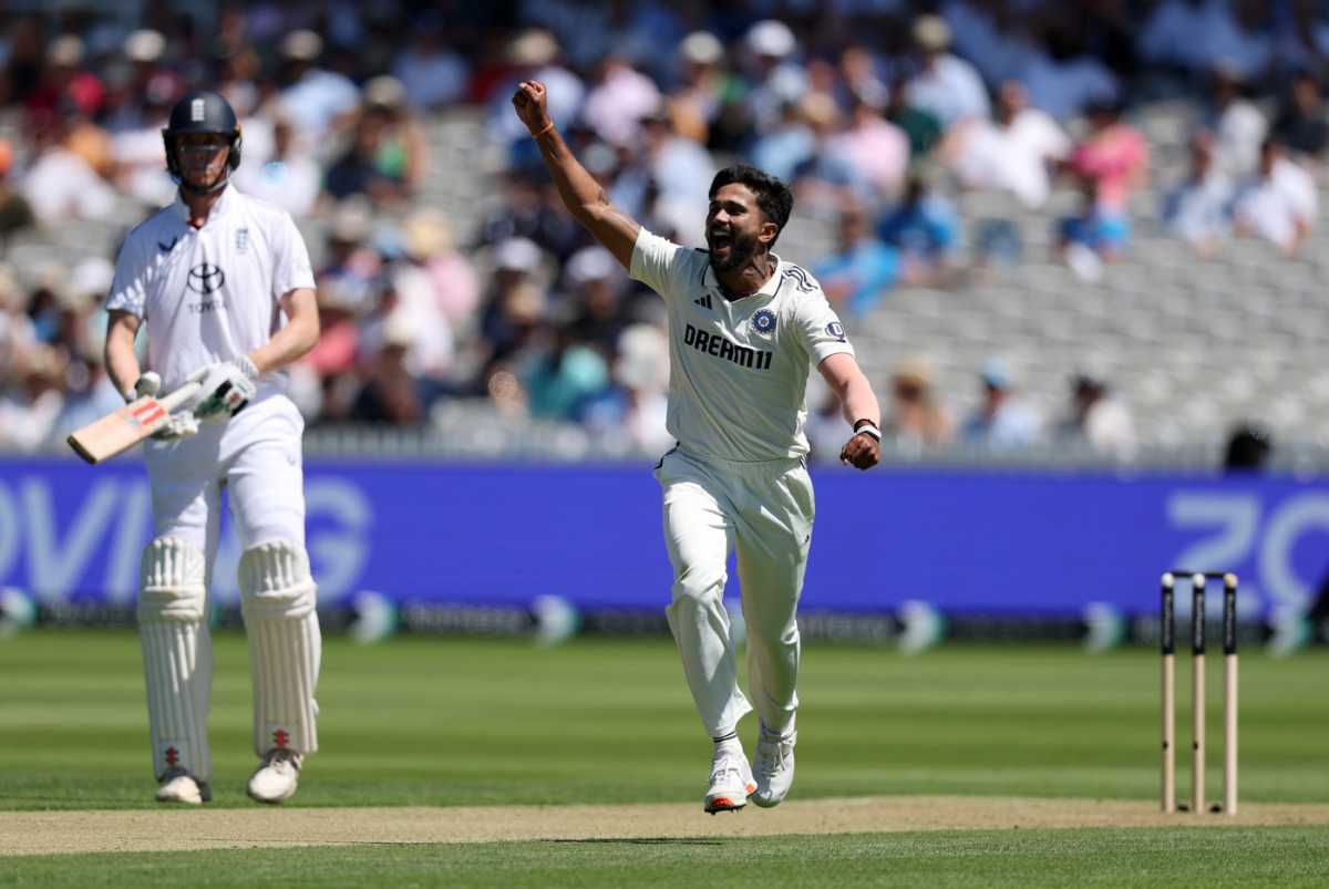 Nitish Kumar Reddy struck twice in his first over, England vs India, 3rd Test, Lord's, London, Day 1, July 10, 2025