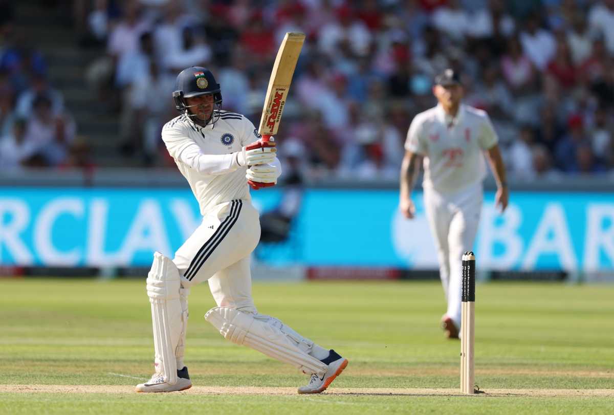 Shubman Gill pulls, England vs India, 3rd Test, Lord's, London, 2nd day, July 11, 2025
