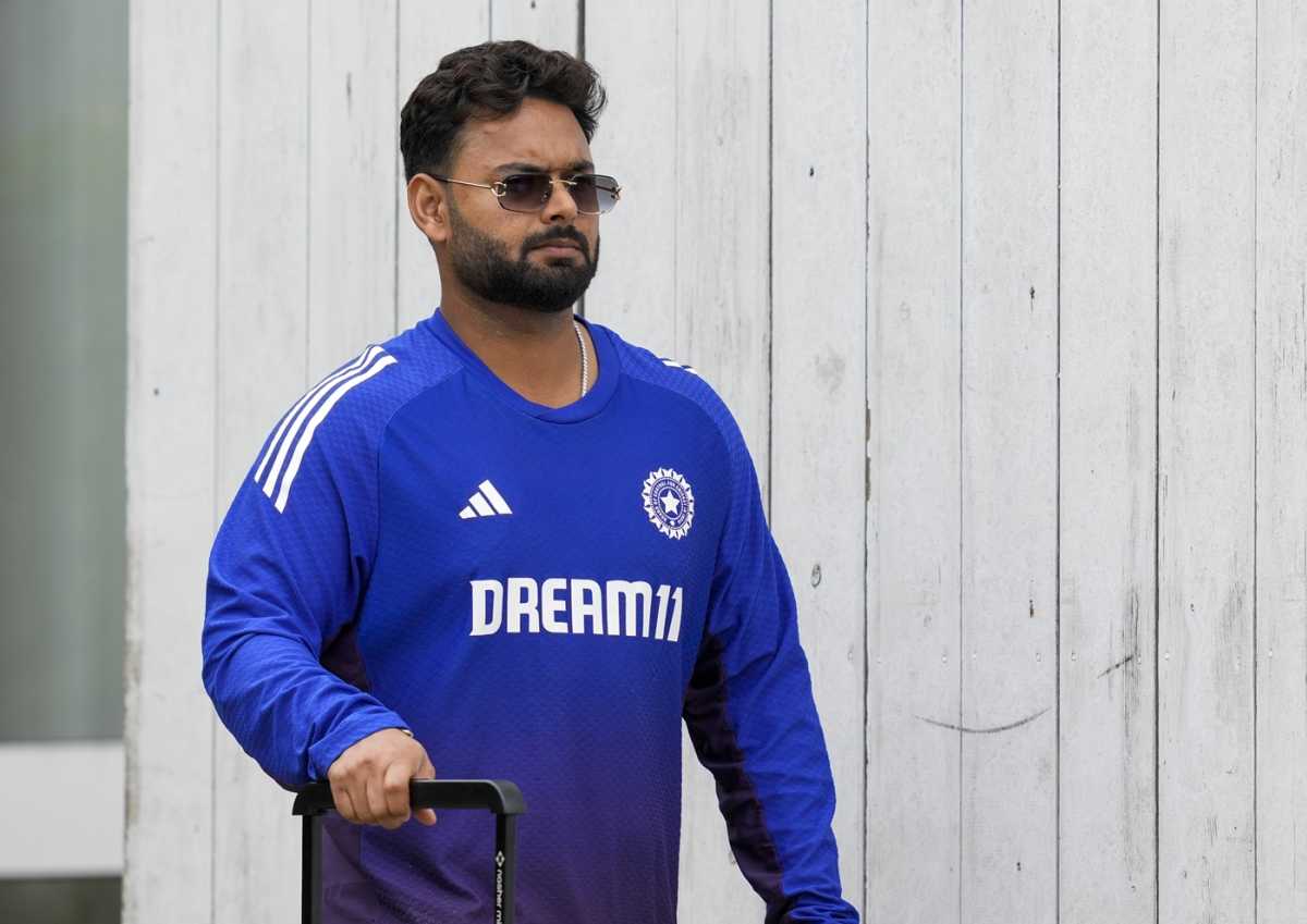 Rishabh Pant arrives for a practice session, Beckenham, July 17, 2025 
