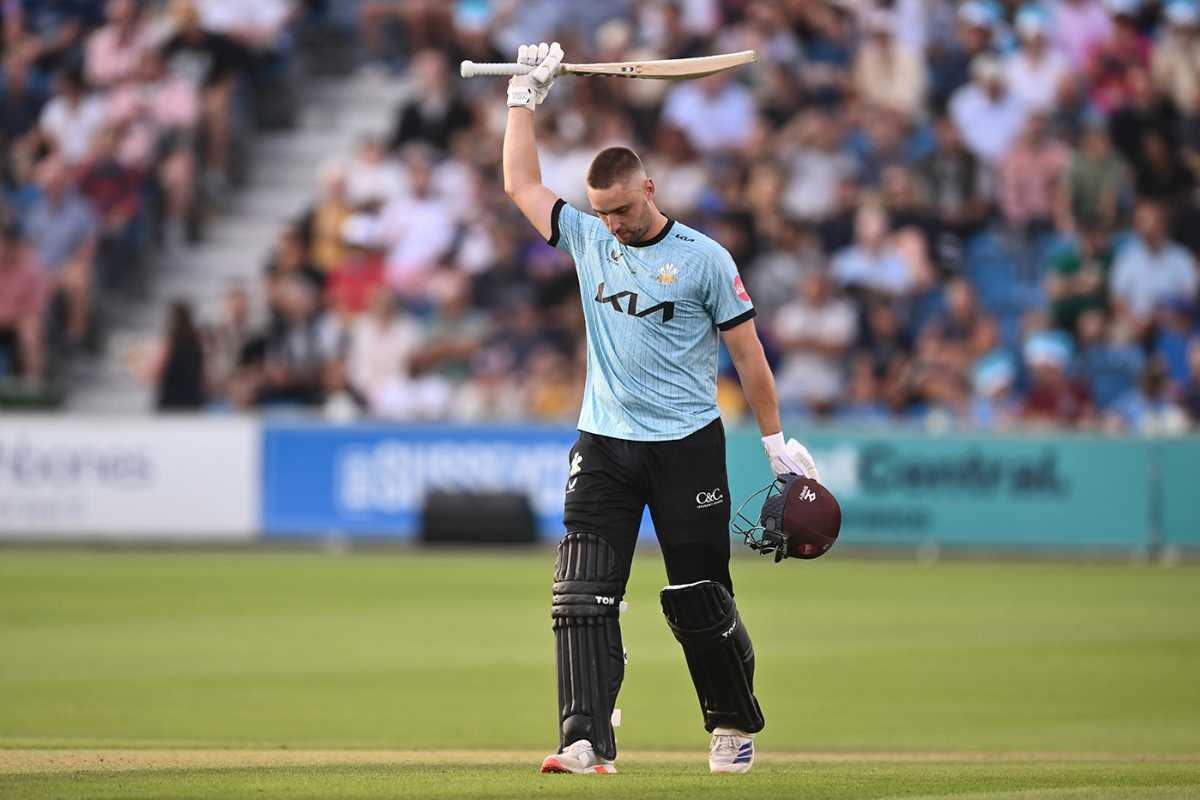 Will Jacks notched a century, Sussex vs Surrey, Men's T20 Blast, Hove, July 18, 2025