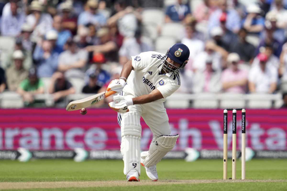 Rishabh Pant plays a shot, England vs India, 4th Test, 2nd Day, Manchester, July 24, 2025