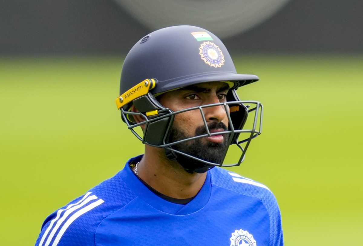 N Jagadeesan at his first training session with the India team, The Oval, July 29, 2025