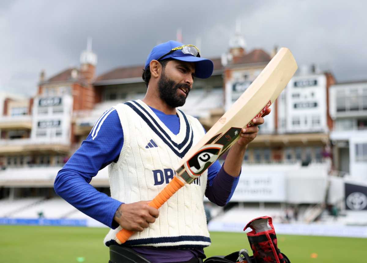 Ravindra Jadejs gets ready to play his fifth Test on tour, England vs India, 5th Test, The Oval, London, July 30, 2025
