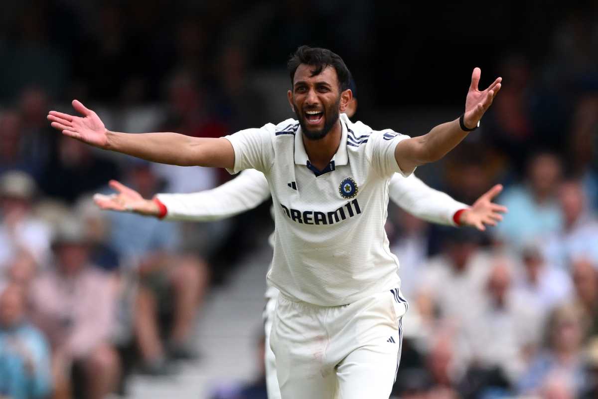 Prasidh Krishna appeals for a wicket, England vs India, 5th Test, 4th Day, The Oval, August 3, 2025