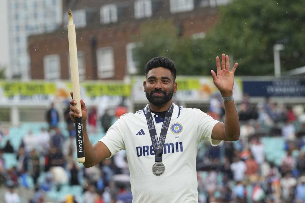 Mohammed Siraj was named Player of the Match, England vs India, 5th Test, 5th day, The Oval, August 4, 2025