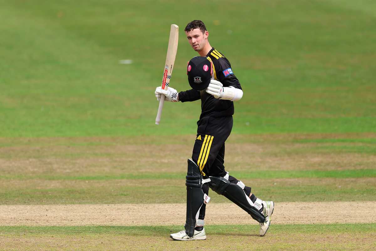 Ollie Price made his third List A hundred, Gloucestershire vs Derbyshire, One-Day Cup, Cheltenham, August 5, 2025