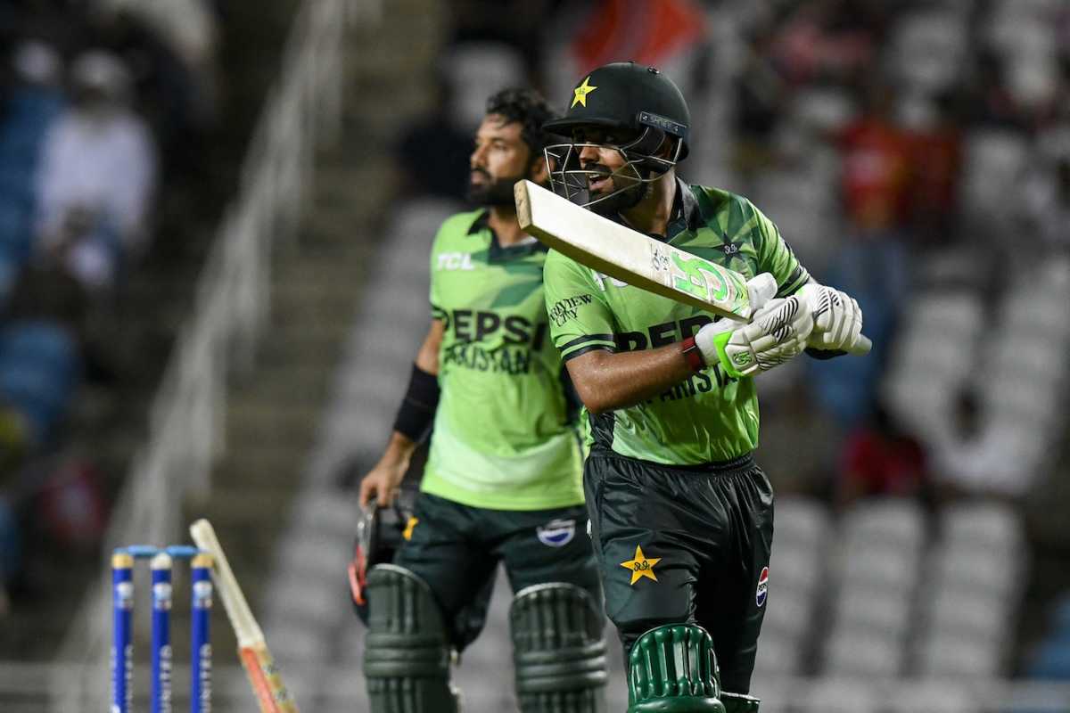 Babar Azam walks back after being stumped, West Indies vs Pakistan, 1st ODI, Tarouba, August 9, 2025