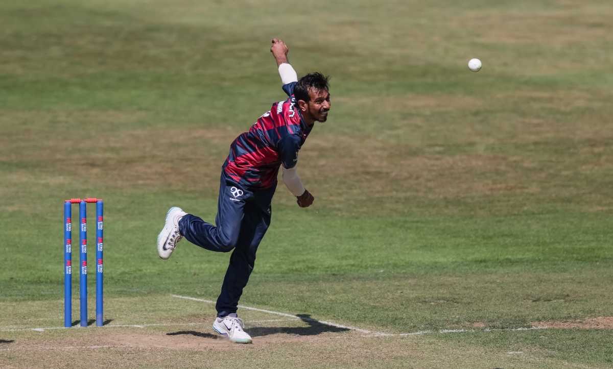 Yuzvendra Chahal has six One-Day Cup wickets so far, Northamptonshire vs Yorkshire, Wantage Road, August 8, 2025