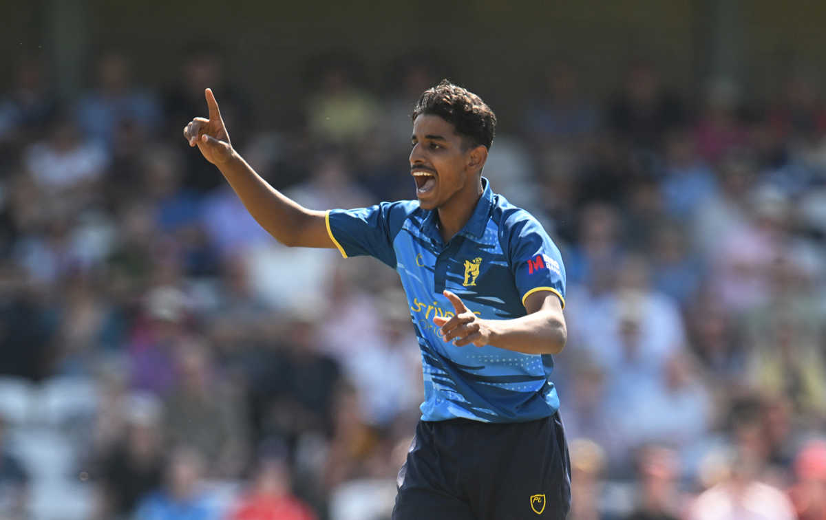 Tazeem Ali was in the wickets again, Somerset vs Warwickshire, One-Day Cup, Taunton, August 17, 2025