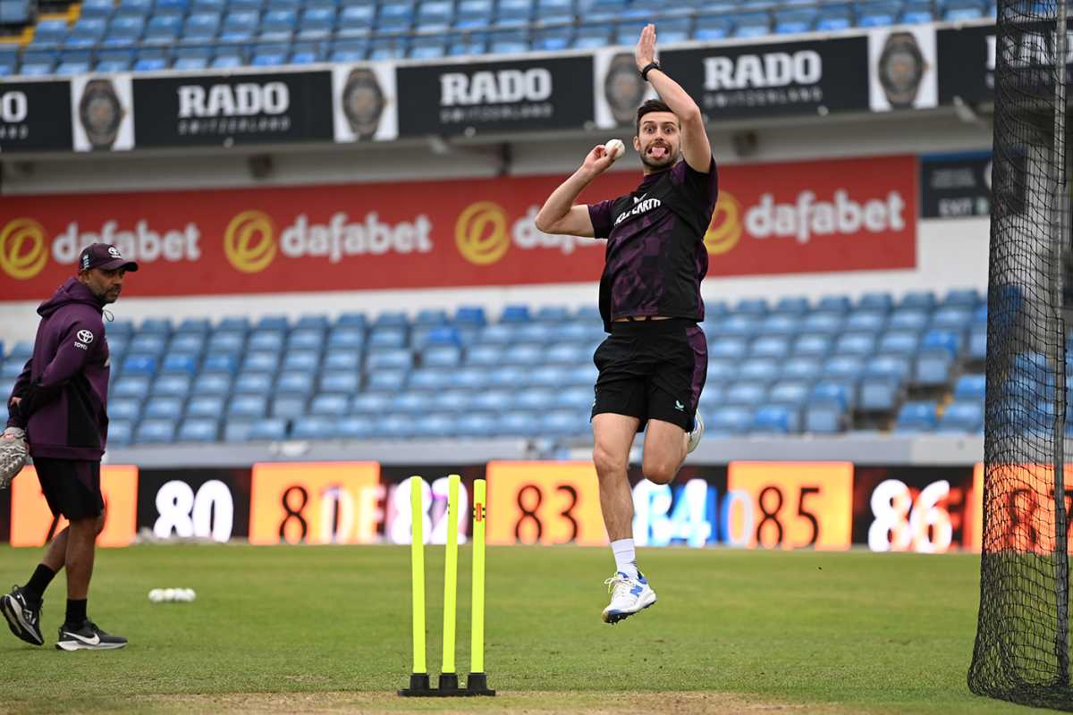 Mark Wood continued his rehab with the one-day squad, Headingley, September 1, 2025