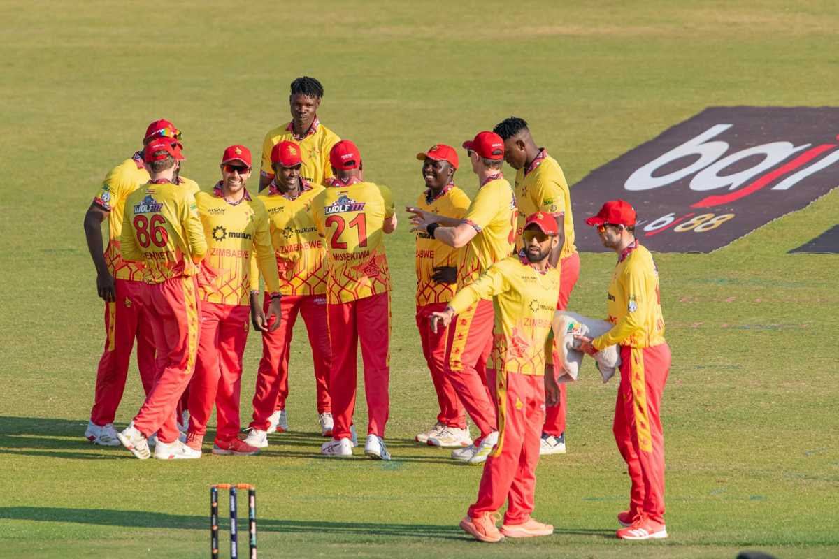 Zimbabwe celebrate a wicket, Zimbabwe vs Sri Lanka, 1st T20I, Harare, September 3, 2025