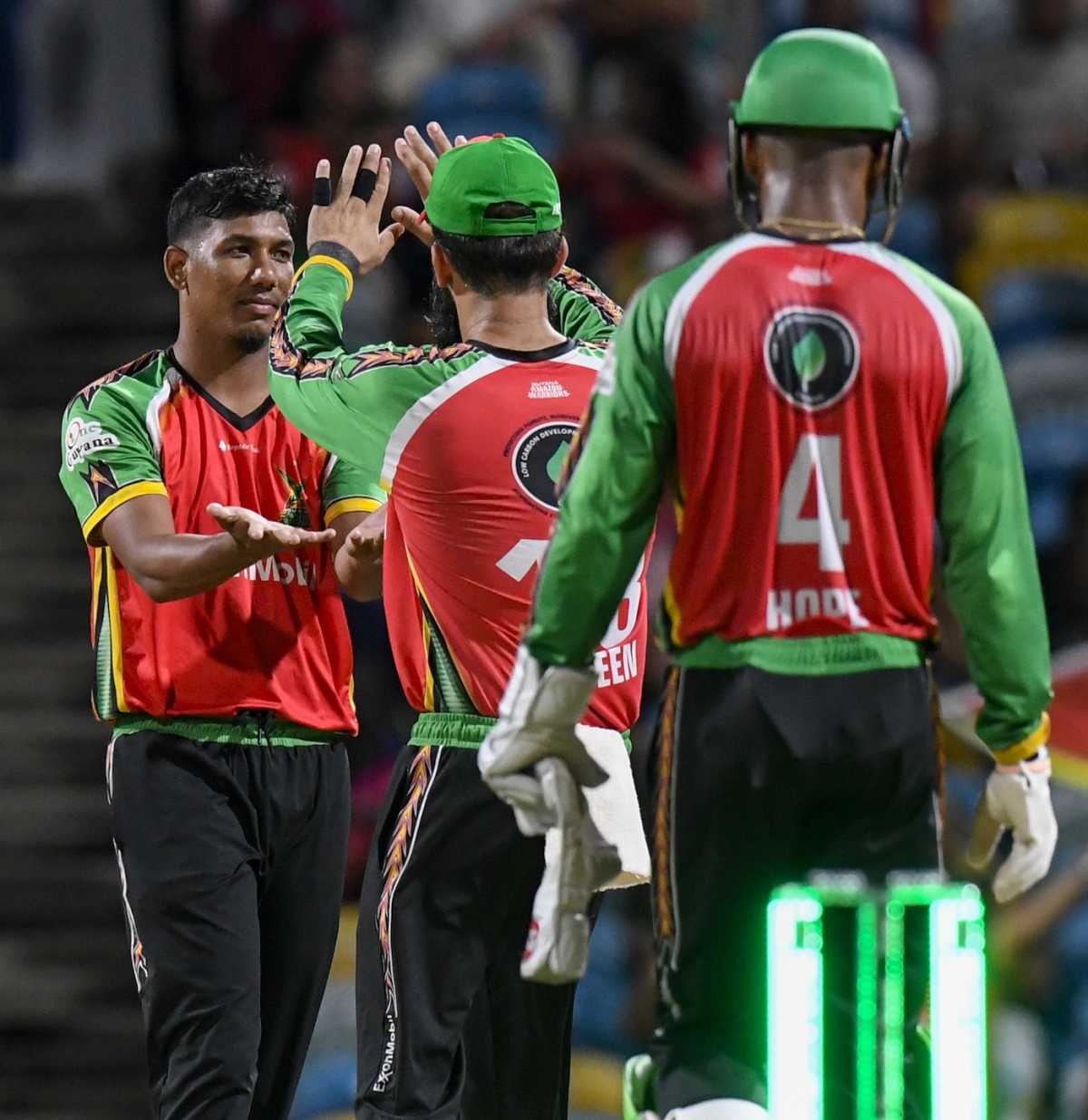 Gudakesh Motie picked up two wickets while giving away just 16 runs in his four overs, Barbados Royals vs Guyana Amazon Warriors, CPL 2025, Bridgetown, September 4, 2025