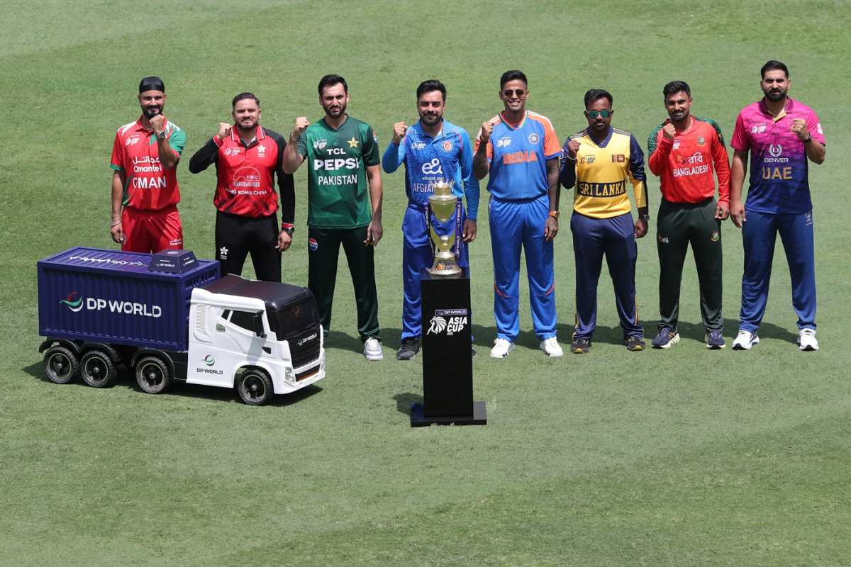 The eight captains ahead of the Asia Cup, Men's T20 Asia Cup, Dubai, September 9, 2025