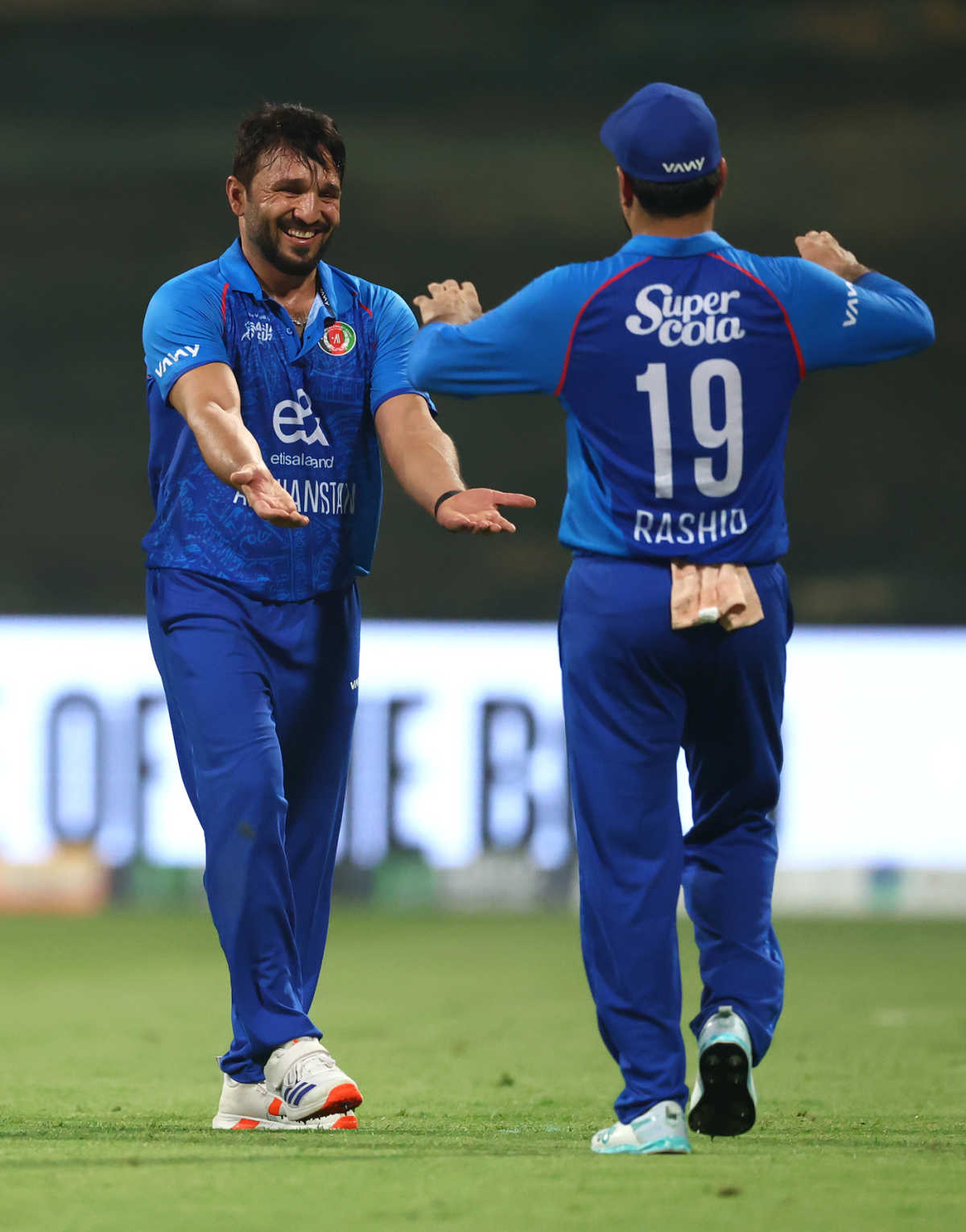 Gulbadin Naib celebrates a wicket, Afghanistan vs Hong Kong, Men's T20 Asia Cup, Abu Dhabi, September 09, 2025