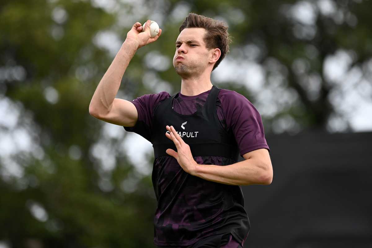 Scott Currie bowls in the nets after receiving his first England call-up, Ireland vs England, 1st T20I, Dublin, September 16, 2025