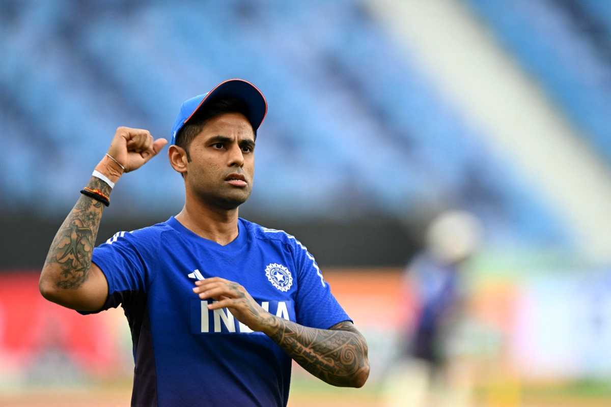 Suryakumar Yadav warms up ahead of India's first Super Fours game, India vs Pakistan, Super Fours, Asia Cup, Dubai, September 21, 2025
