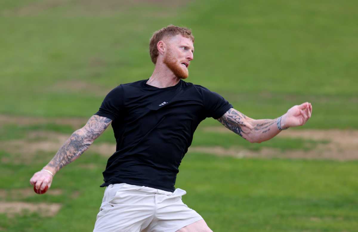 Ben Stokes bowls on the sidelines during Durham's Championship match against Yorkshire, County Championship, Headingley, September 24, 2025