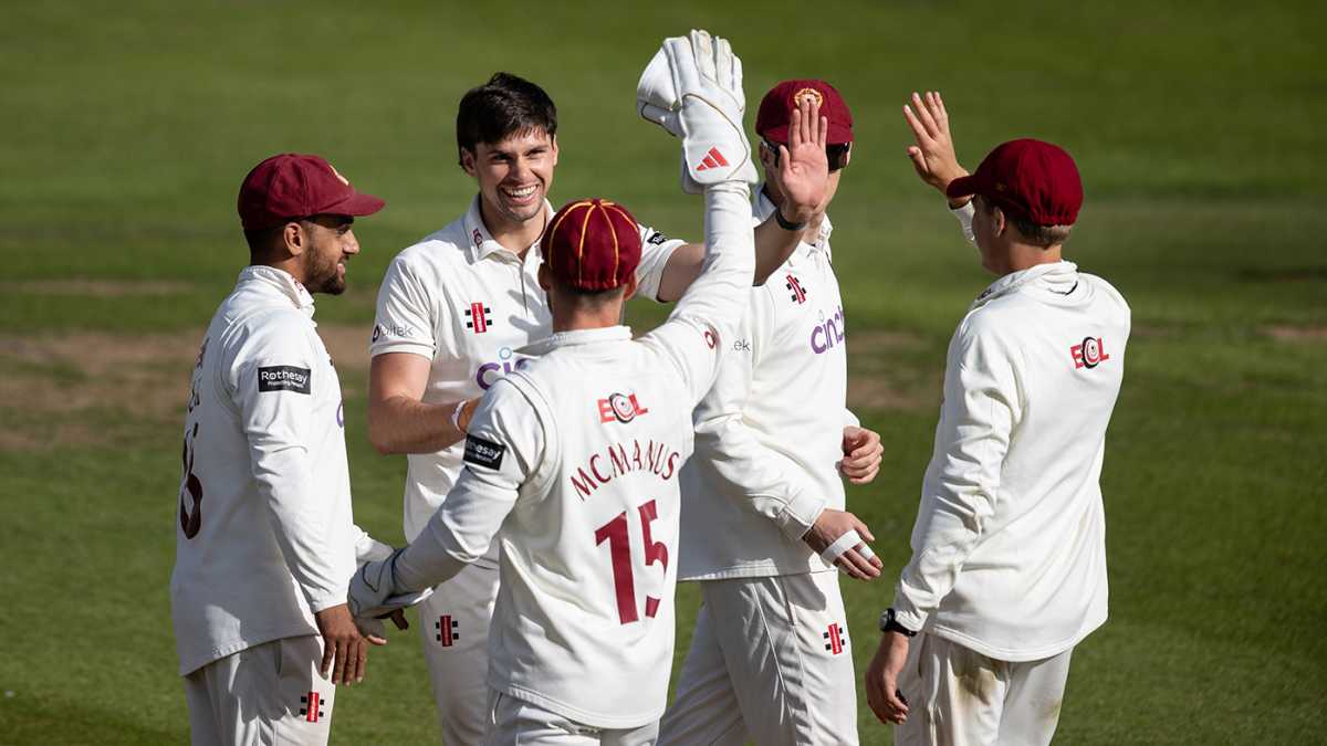 The players of Northamptonshire County Cricket Club pose for a team