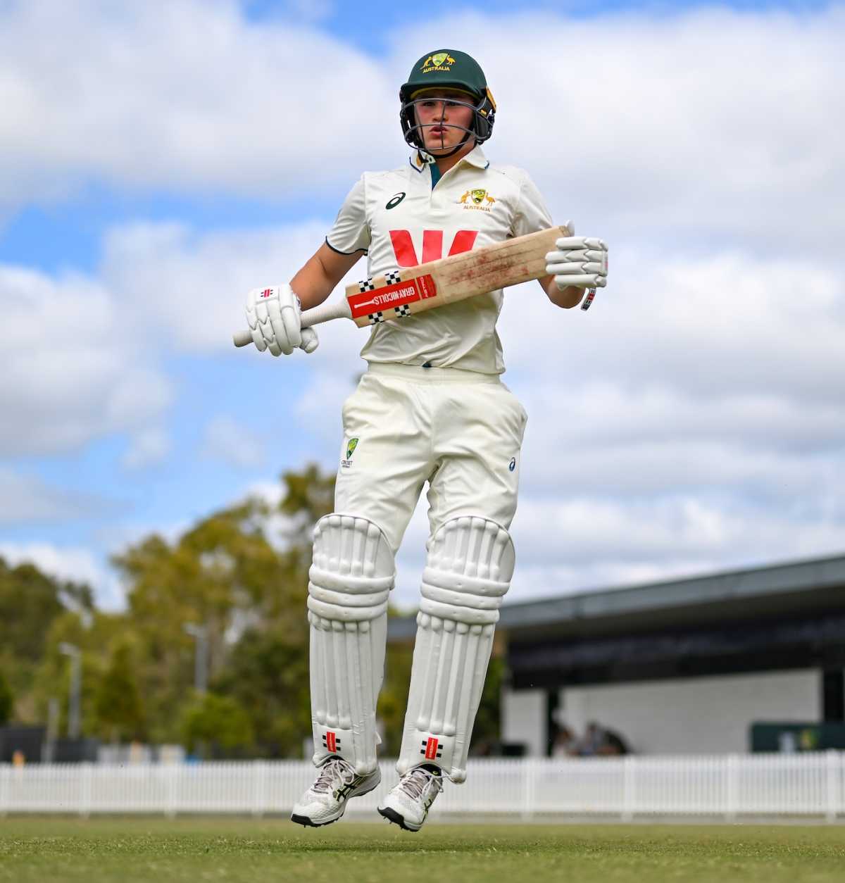 Alex Lee Young walks out to bat, Brisbane, September 30, 2025