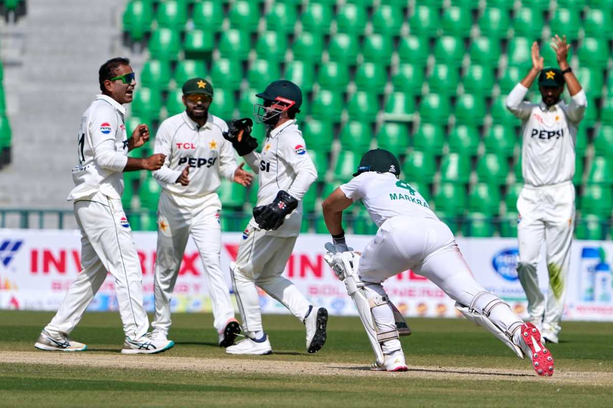 Noman Ali bagged the first two wickets, Pakistan vs South Africa, 1st Test, Day 2, Lahore, October 13, 2025