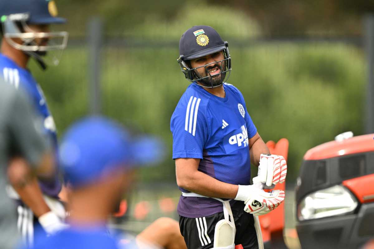 Rohit Sharma at a practice session, Perth, October 18, 2025