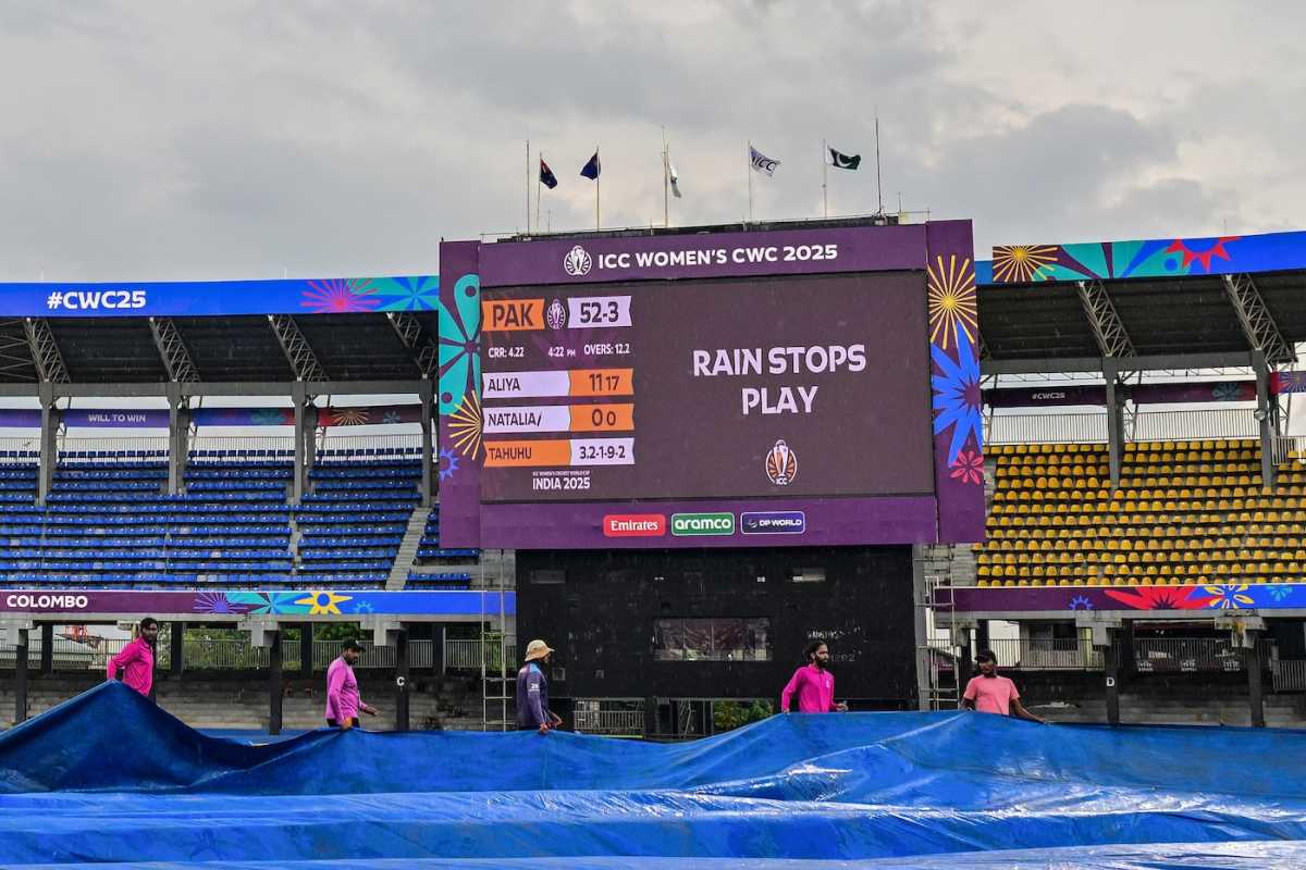 Rain continued to spoil the fun in Colombo, New Zealand vs Pakistan, Women's World Cup 2025, Colombo, October 18, 2025