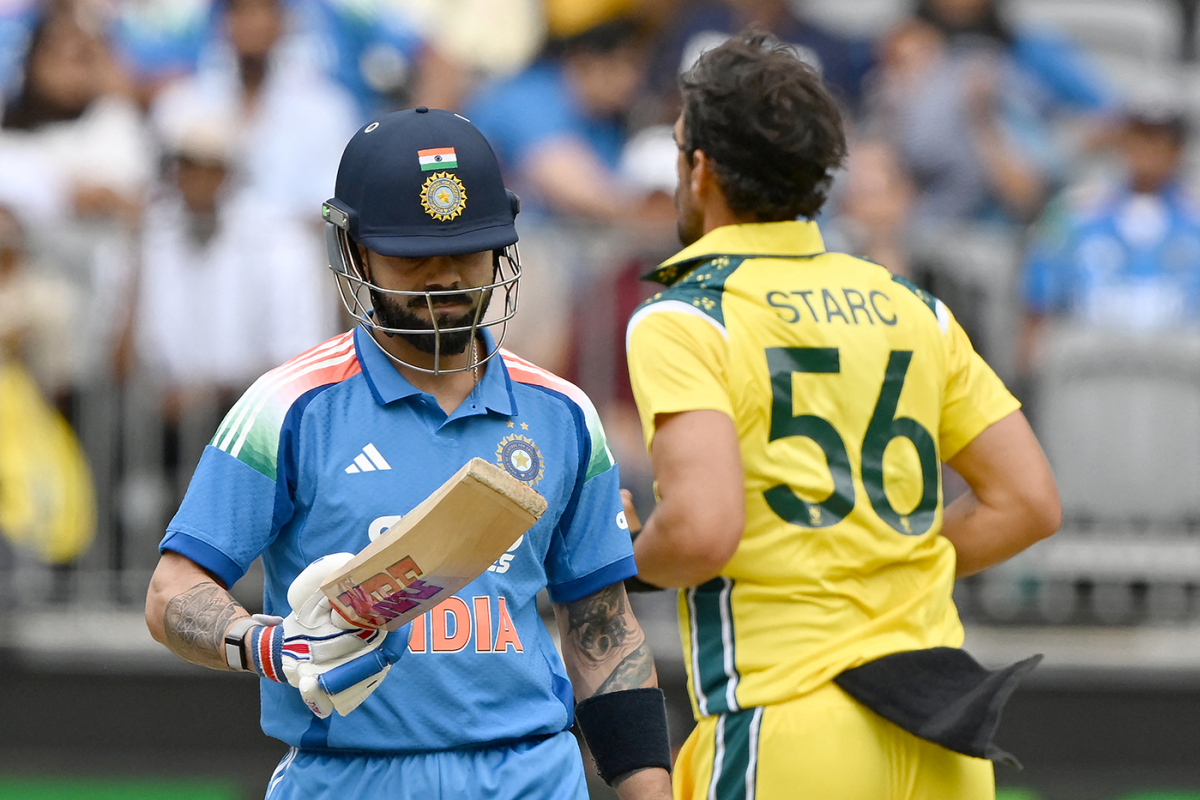 Mitchell Starc removed Virat Kohli for a duck, Australia vs India, 1st ODI, Perth, October 19, 2025