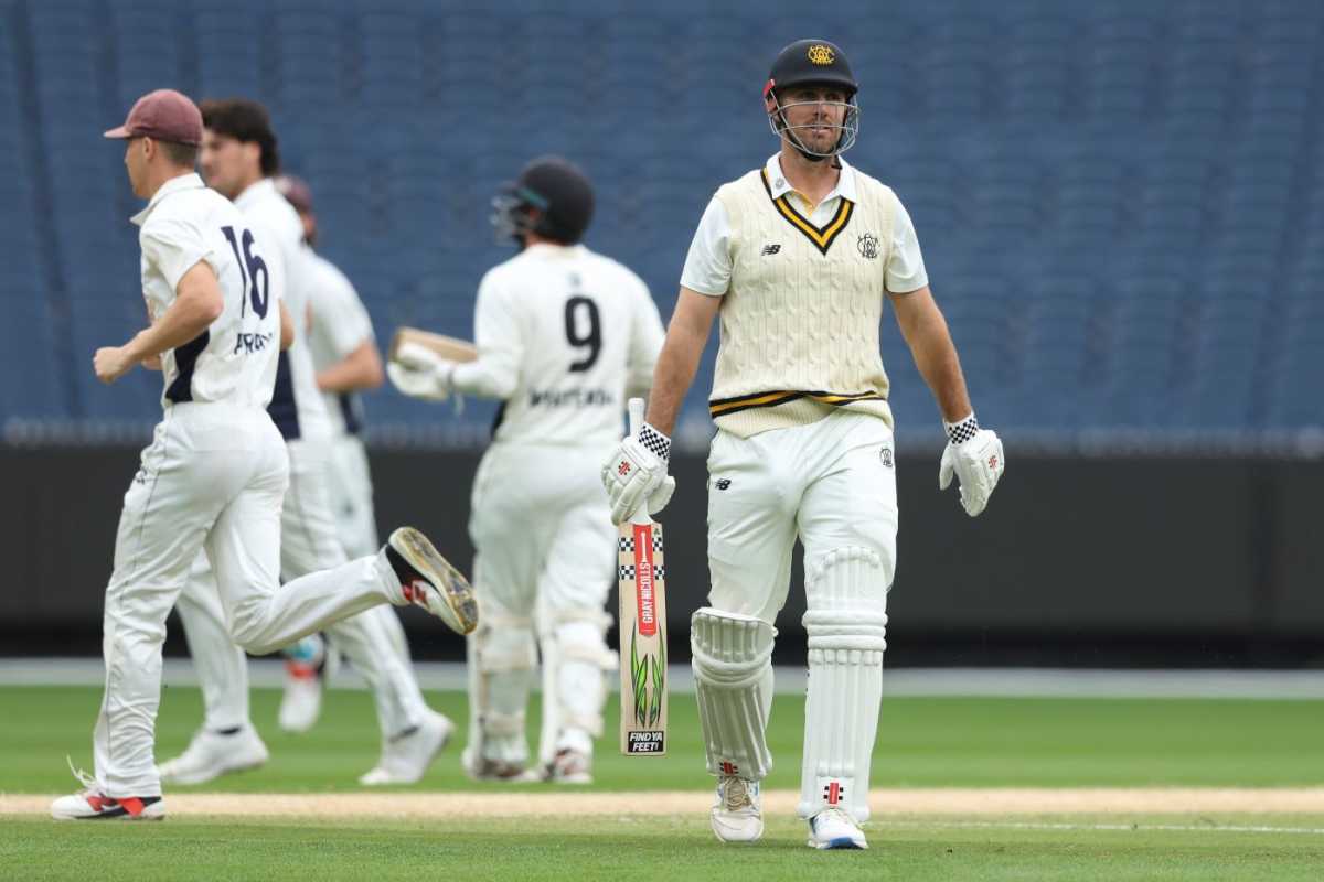 Mitchell Marsh fell cheaply again, Victoria vs Western Australia, Sheffield Shield, MCG, December 4, 2025