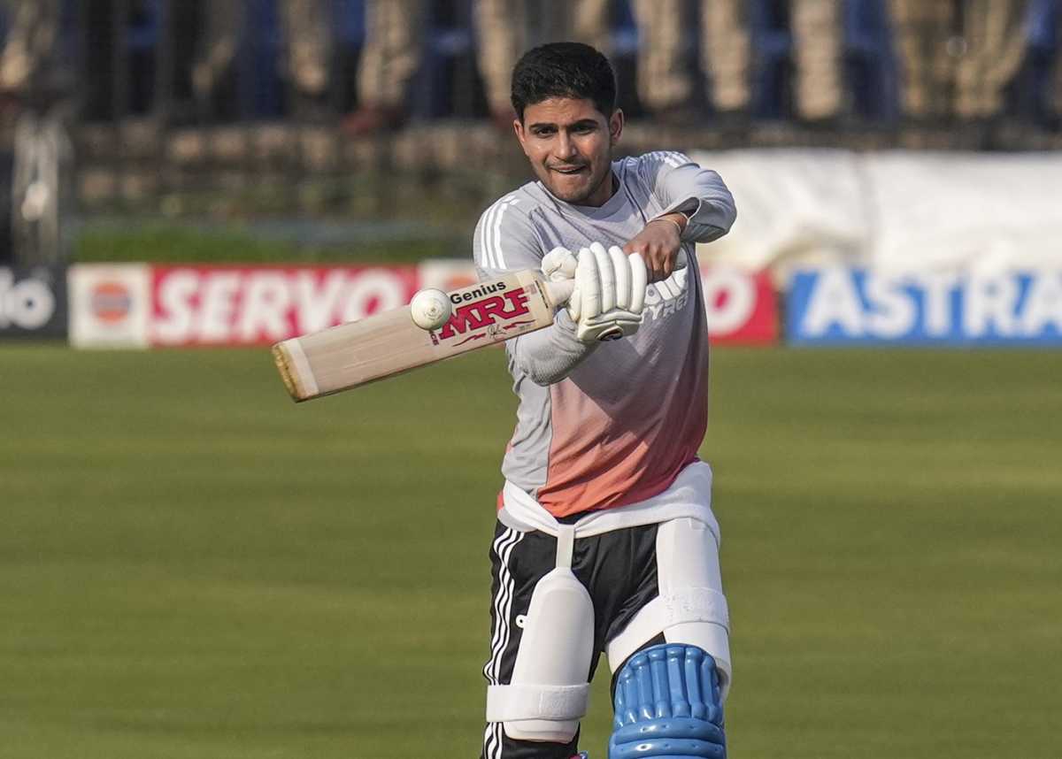 Shubman Gill at a training session, Cuttack, December 8, 2025