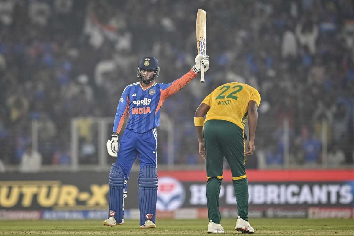 Tilak Varma reached his fifty in 30 balls, India vs South Africa, 5th T20I, Ahmedabad, December 19, 2025