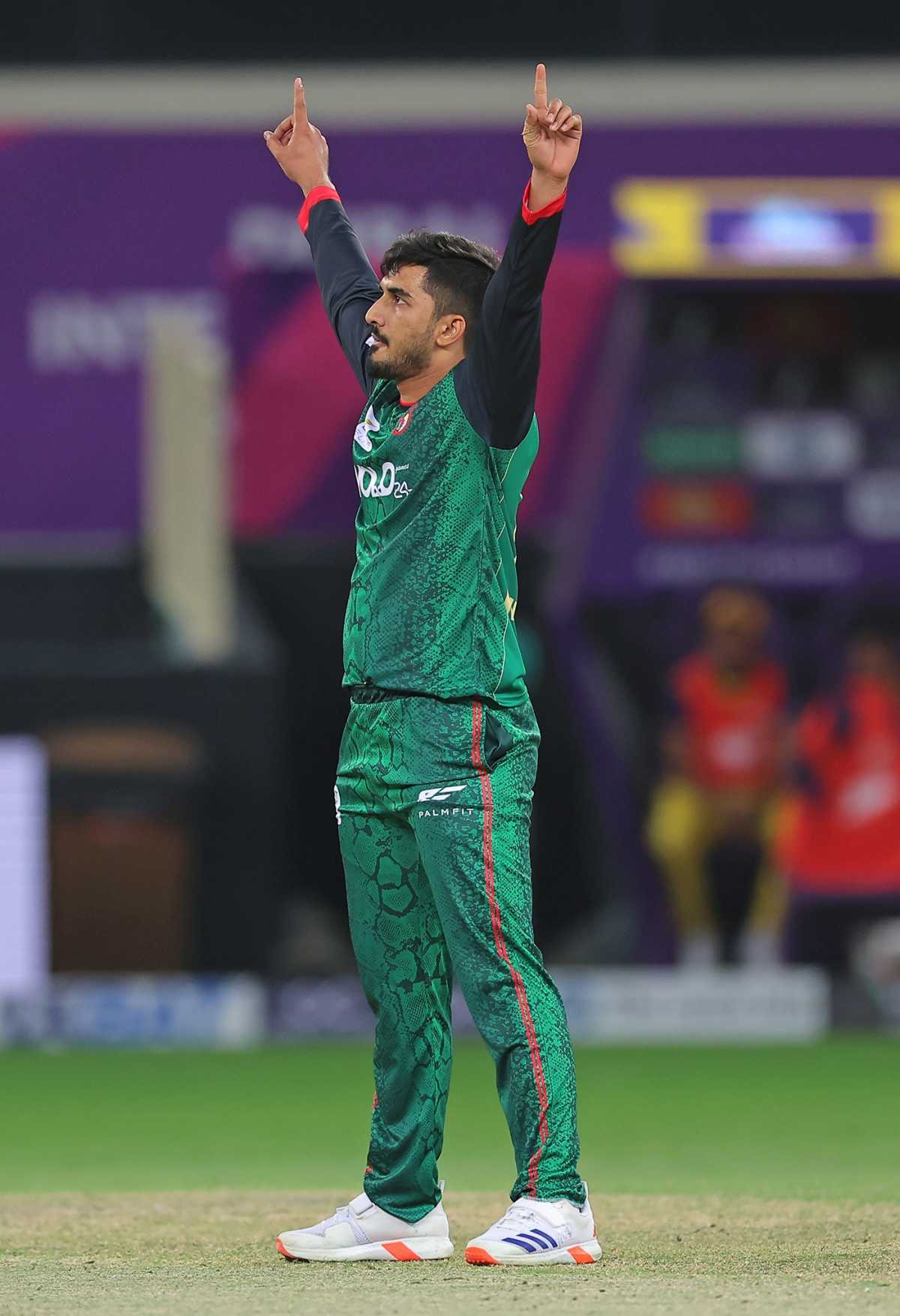 Khuzaima Tanveer was among the wickets for Desert Vipers, Desert Vipers vs Sharjah Warriorz, ILT20 2025-26, Dubai, December 20, 2025