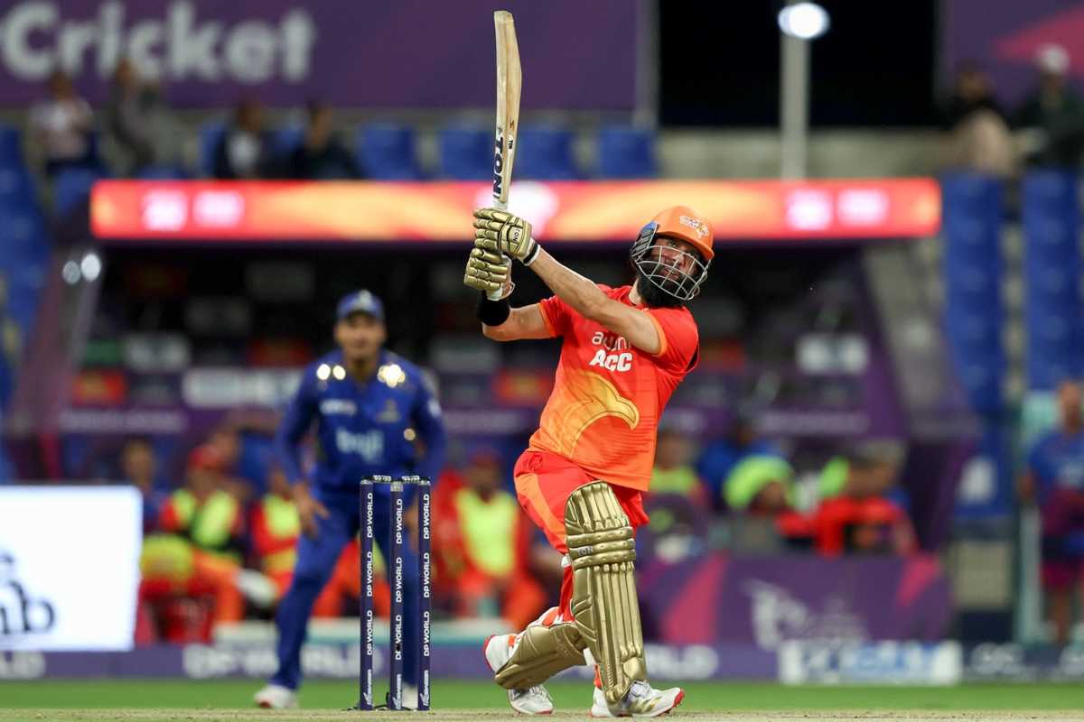 Moeen Ali rescued his side with a half-century, Gulf Giants vs MI Emirates, ILT20 2025-26, Abu Dhabi, December 23, 2025