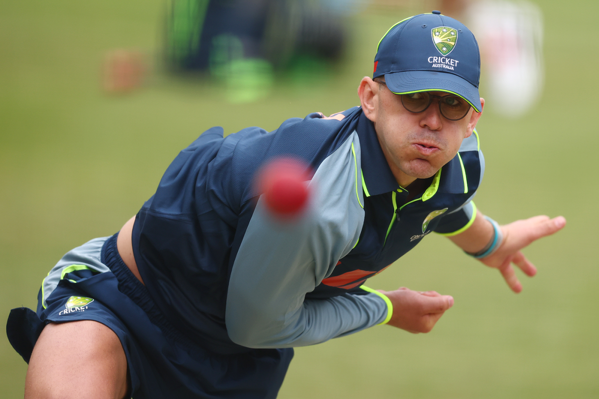 Todd Murphy bowls in the nets, Melbourne, December 24, 2025