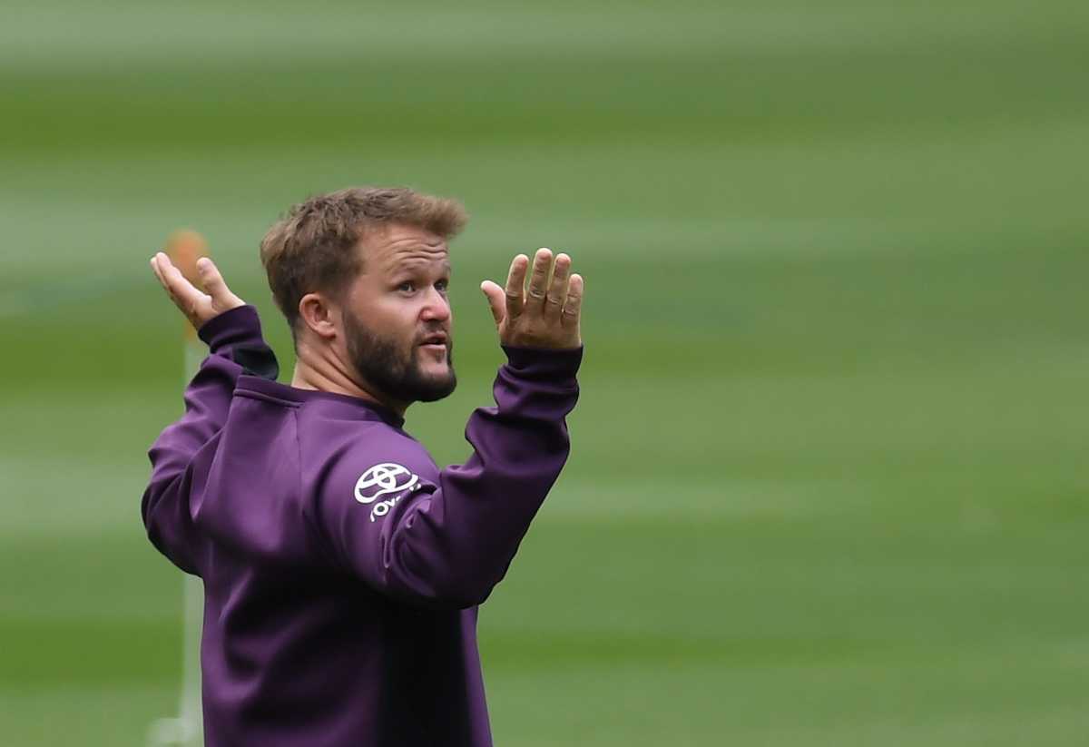 Ben Duckett gestures during a training session, Australia vs England, 4th Test, Melbourne, December 24, 2025