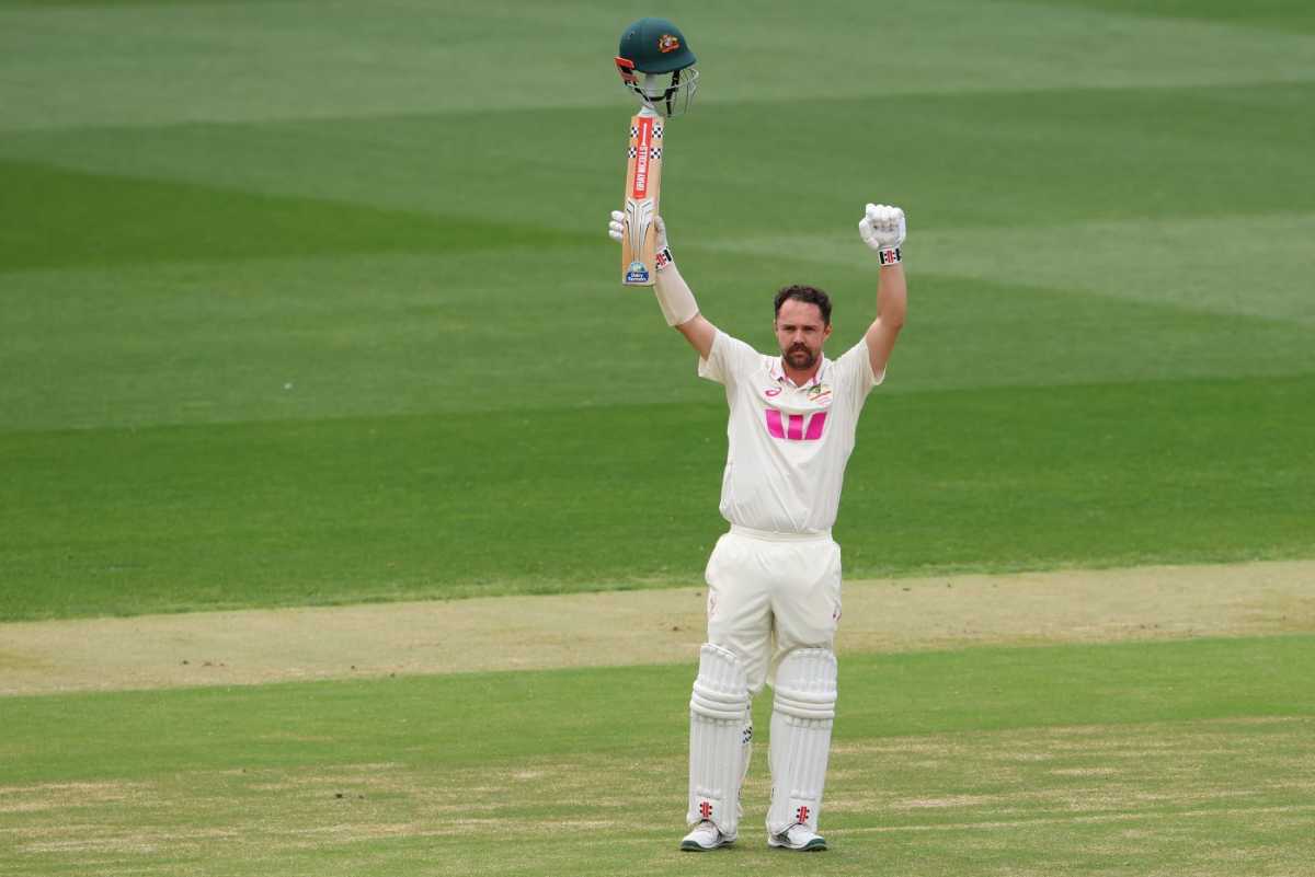 Travis Head shows off his trademark century celebration, Australia vs England, 5th Test, Sydney, January 6, 2025