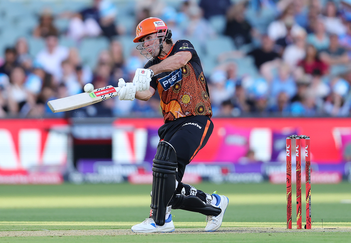 Mitchell Marsh continued his strong run of form with 88 off 51 balls, Adelaide Strikers vs Perth Scorchers, BBL, Adelaide Oval, January 11, 2026