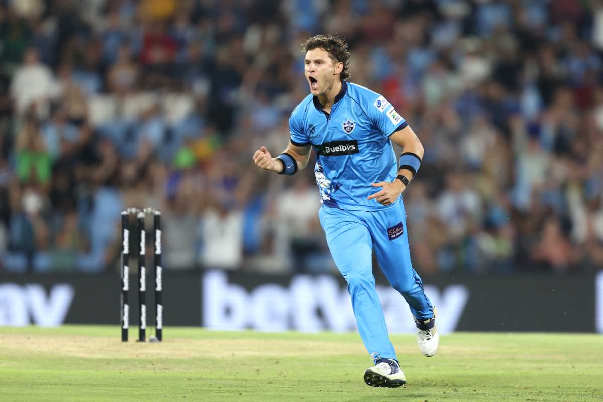 Gideon Peters struck twice in the ninth over, Pretoria Capitals vs MI Cape Town, SA20, Centurion, January 12, 2026