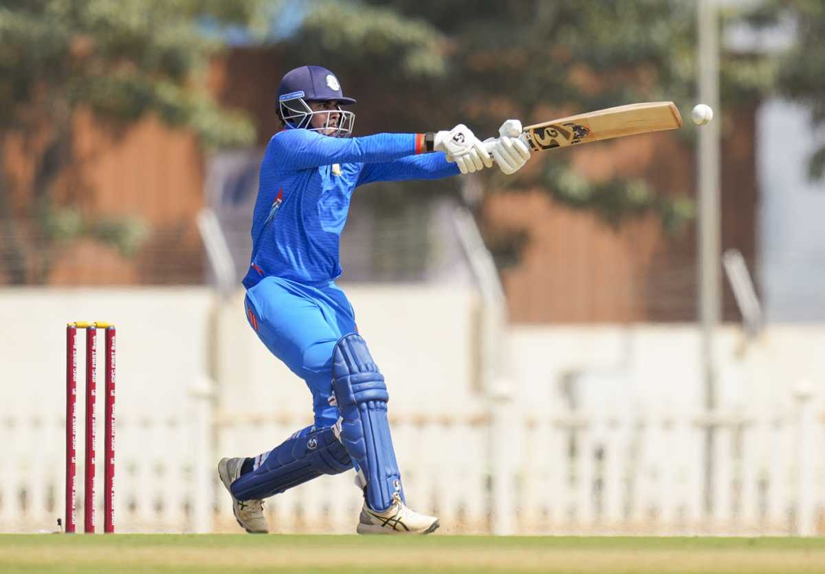 Yash Rathod top-scored for Vidarbha with 86 off 73 balls, Delhi vs Vidarbha, Vijay Hazare Trophy 2025-26, Bengaluru, January 13, 2025