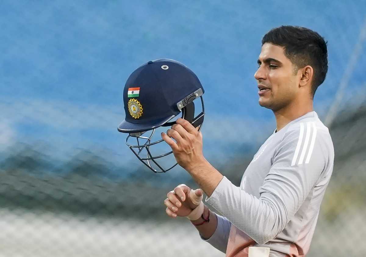 Shubman Gill prepares to bat at the nets, Rajkot, January 13, 2026