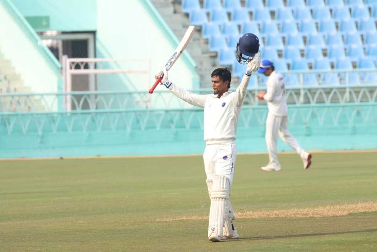 Kumar Kushagra hit a century against Uttar Pradesh in the Ranji Trophy