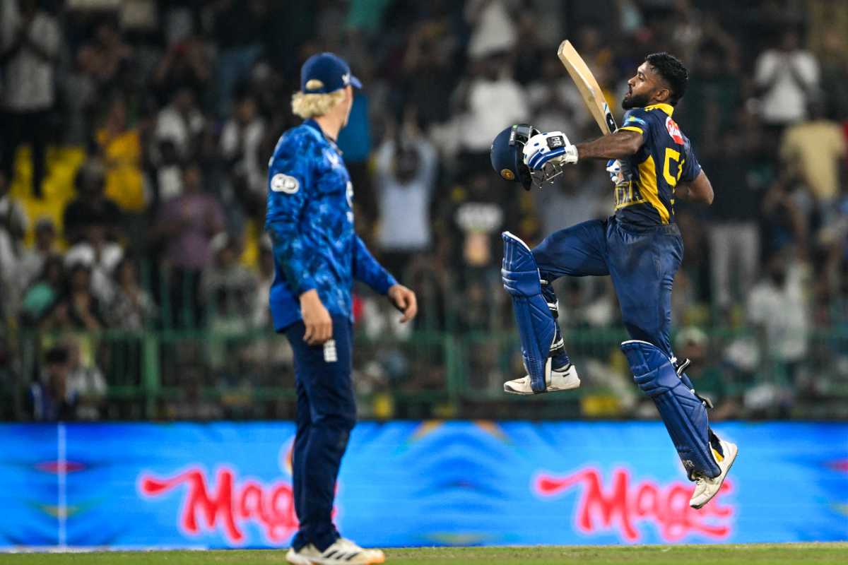 Pavan Rathnayake brought up a battling hundred for Sri Lanka, Sri Lanka vs England, 3rd ODI, Colombo, January 27, 2026