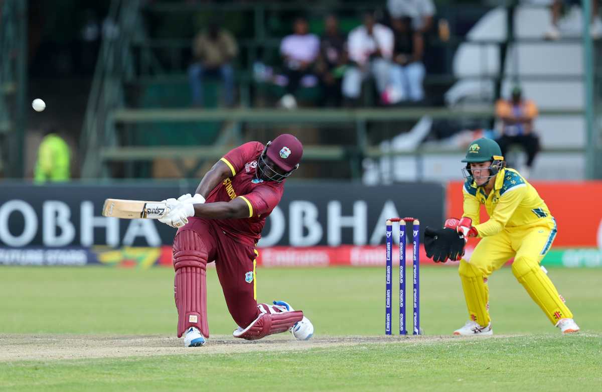 Zachary Carter smashed 64 off just 42 balls, Australia vs West Indies, Under-19 World Cup, Harare, January 28, 2026