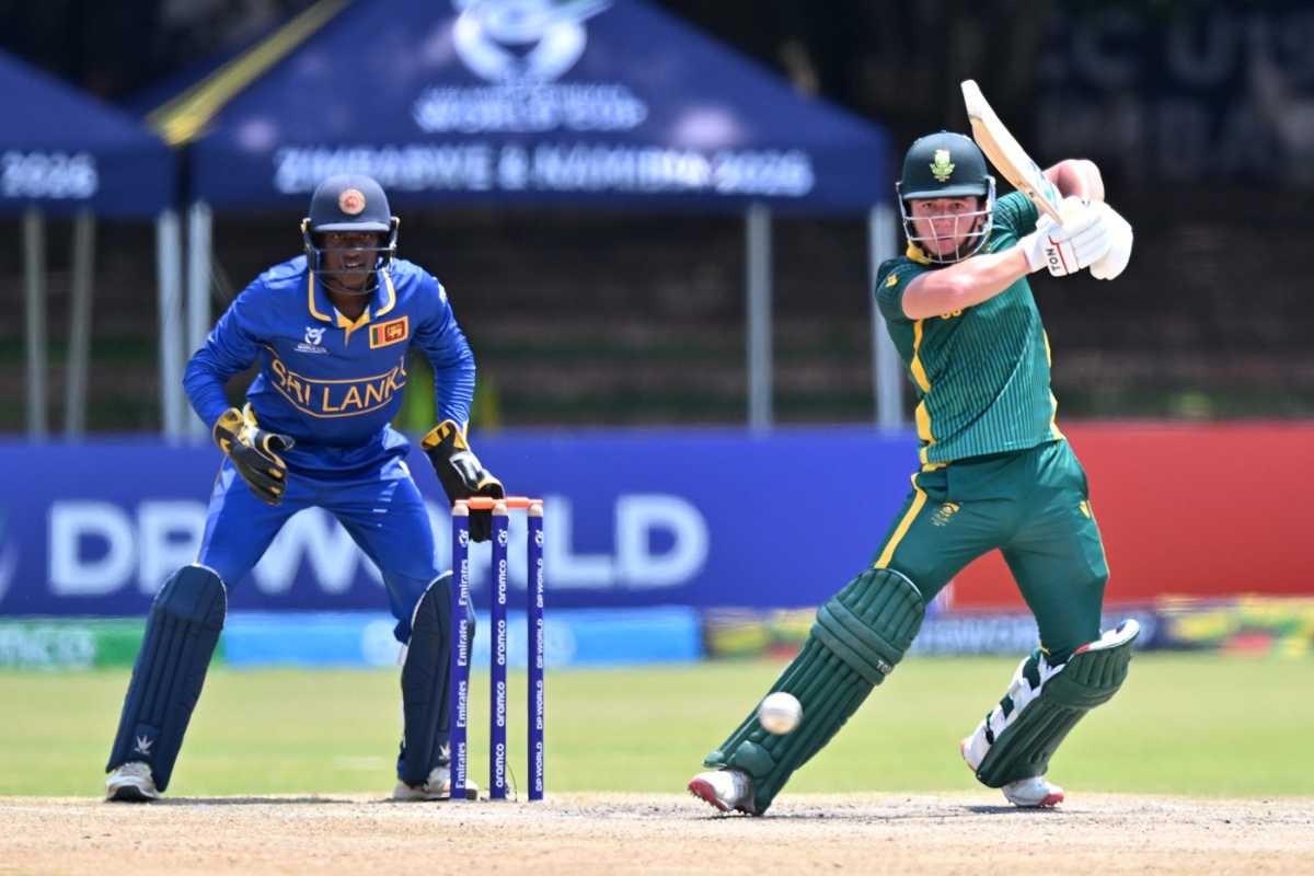 Jorich van Schalkwyk played a solid innings, South Africa vs Sri Lanka, Group 1, Super Sixes, Under-19 World Cup, Bulawayo, January 29, 2026