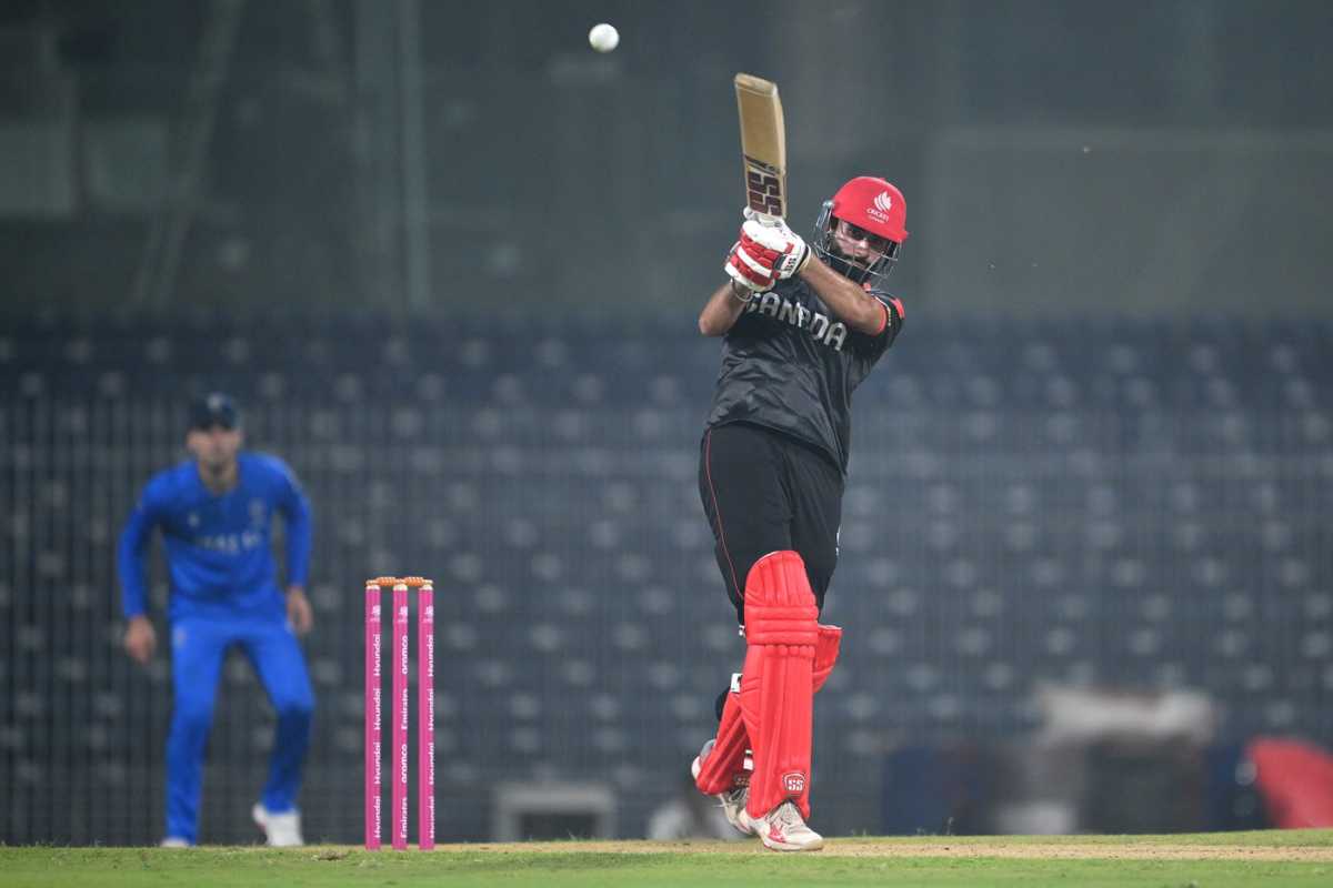 Yuvraj Samra struck five fours and a six in his 33, Canada vs Italy, T20 World Cup warm-ups, Chennai, February 2, 2026