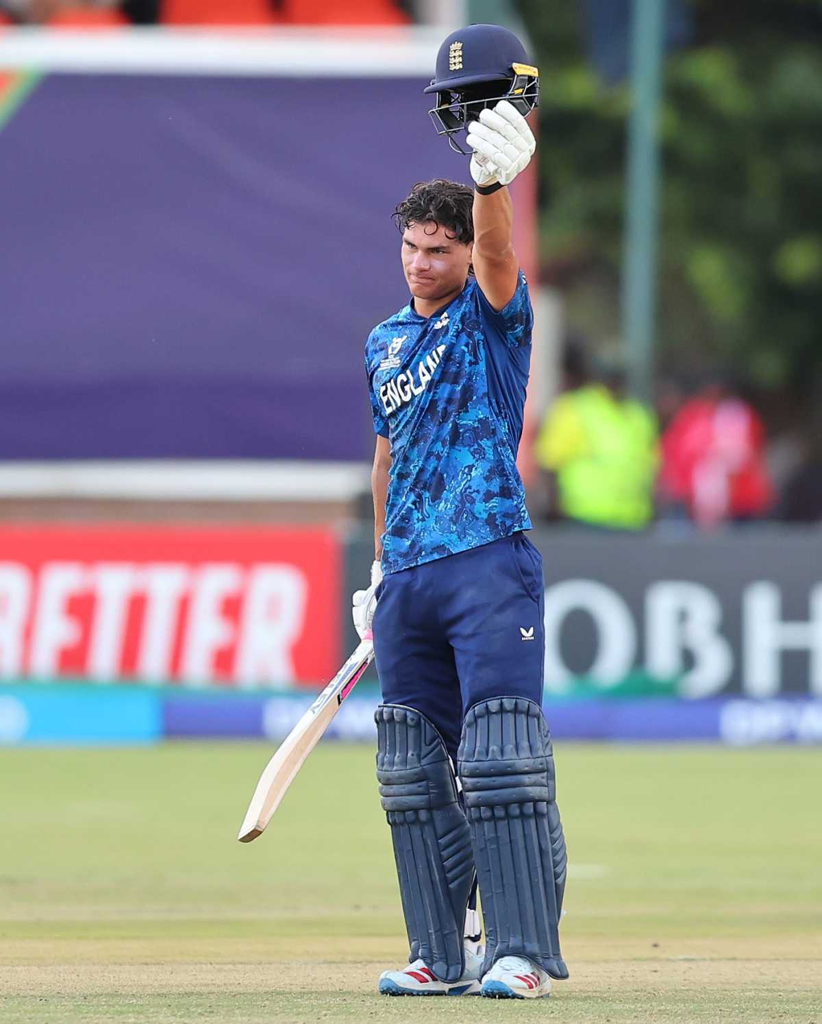 Caleb Falconer completed a 63-ball hundred, England vs India, Under-19 men's World Cup final, Harare, February 6, 2026