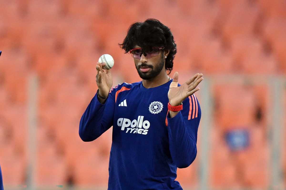 Tilak Varma gestures during India's training, India vs Netherlands, Men's T20 World Cup, Ahmedabad, February 17, 2026