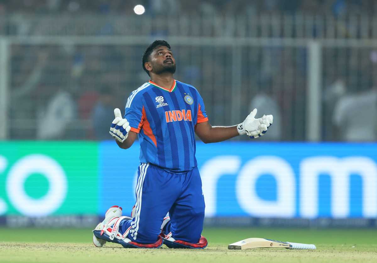 Sanju Samson celebrates a match-winning knock, India vs West Indies, T20 World Cup Super Eight, Kolkata, March 1, 2026
