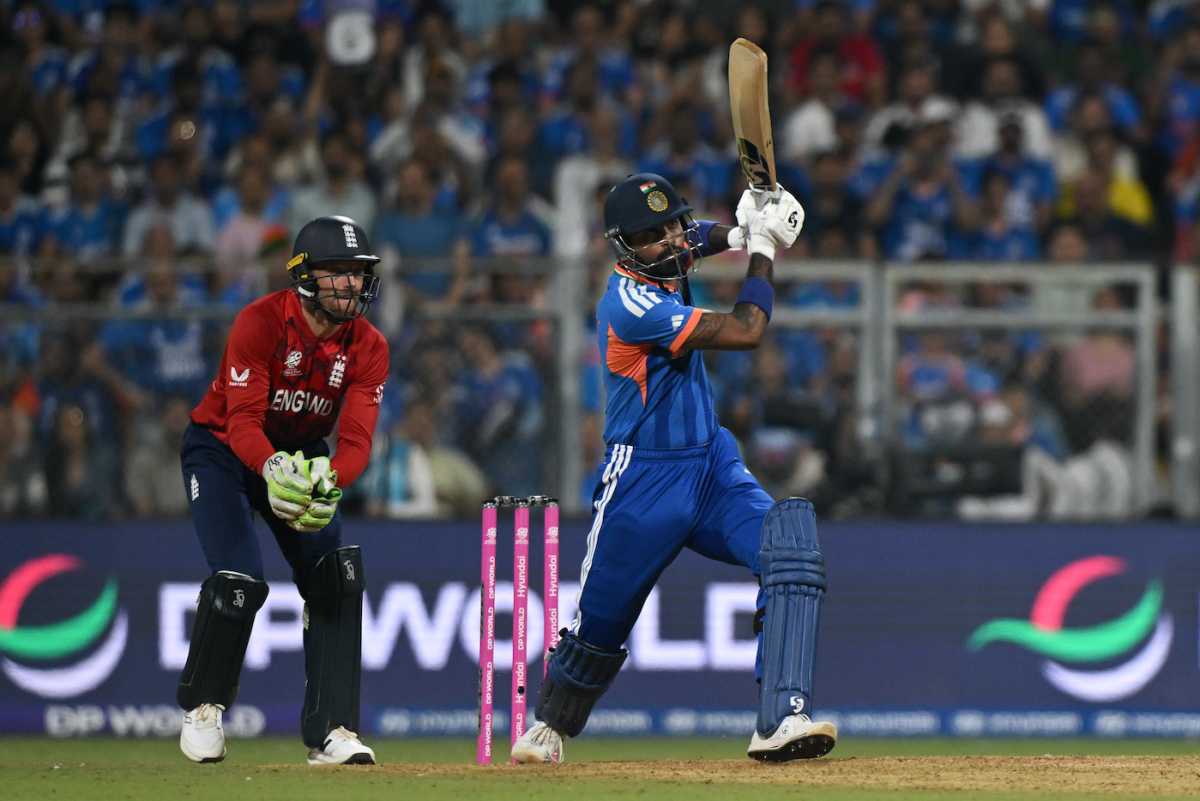 Hardik Pandya's cameo included three fours and two sixes, India vs England, T20 World Cup semi-final, Mumbai, March 5, 2026