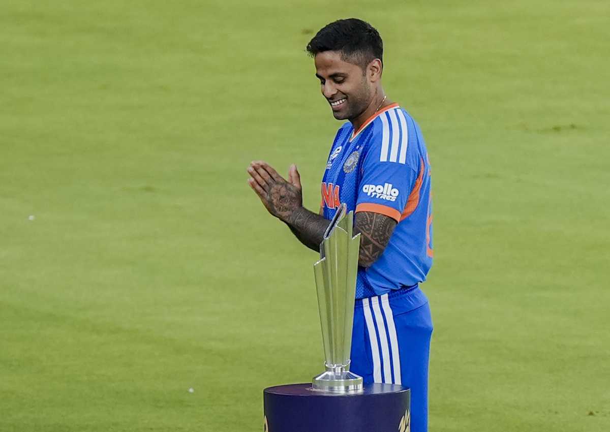 Eyes on the prize: Suryakumar Yadav and India are favourites to win another title, India vs New Zealand, T20 World Cup final, Ahmedabad, March 7, 2026