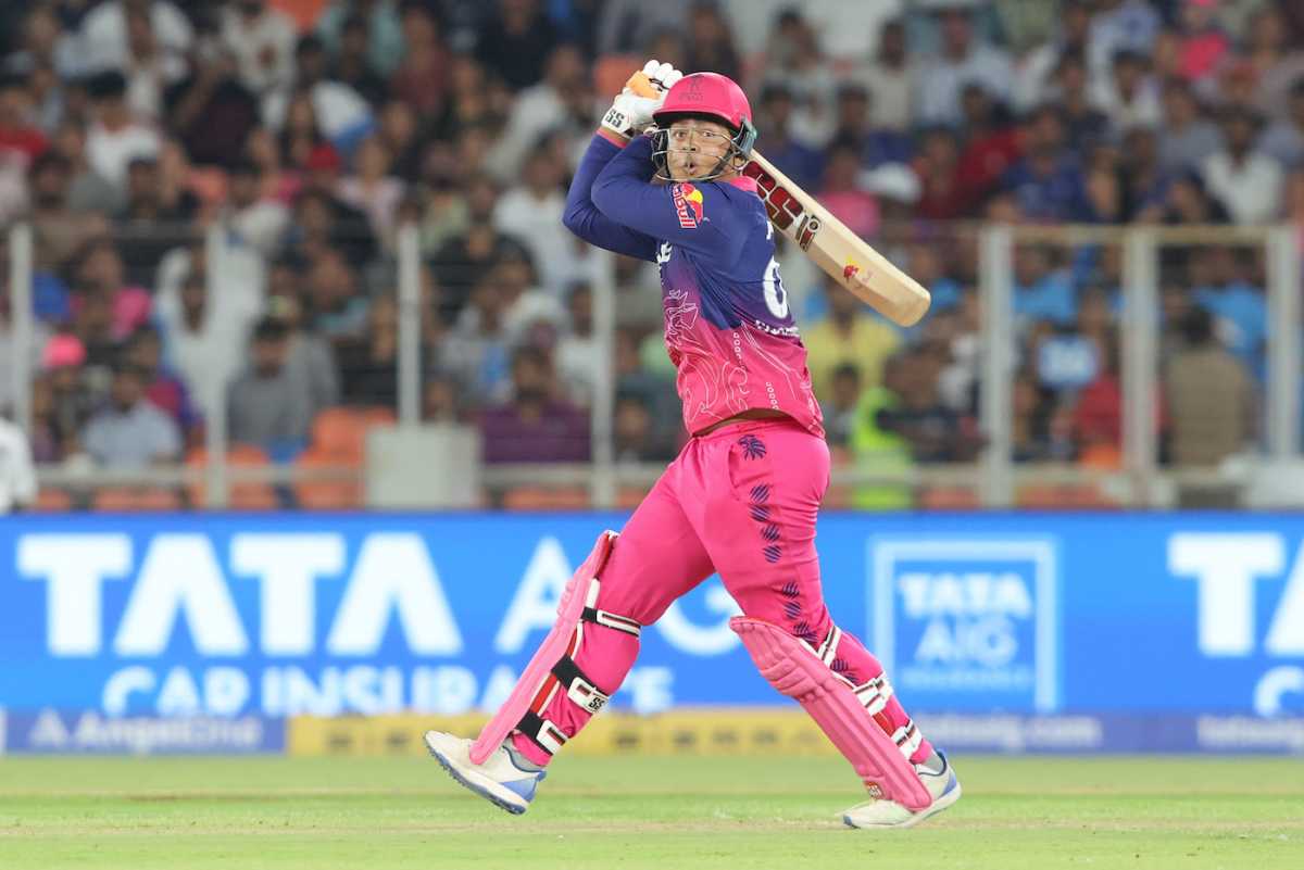 Vaibhav Sooryavanshi sees just how well he has hit that, Gujarat Titans vs Rajasthan Royals, IPL, Ahmedabad, April 4, 2026